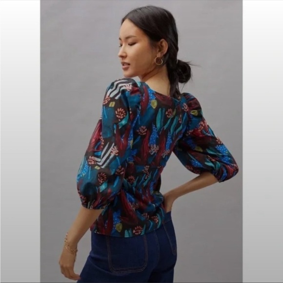 Eva Franco Tops - NWT Eva Franco Anthropologie Tropical Blouse Size 6